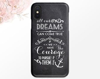 Phone Case with Disney Quote: Vibrant Art - iPhone, Samsung, Google