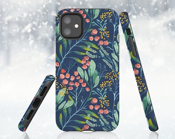 Floral Phone Case: Slim Fit or Tough with Silicone Inlay - Durable Protection