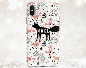 Fox and Winter Tree Phone Case: Glossy or Matte Finish