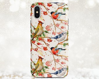 Floral Winter Bird Phone Case - Slim Fit with Durable Protection