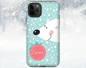 Polar Bear Phone Case: Winter Animal Design, Matte or Glossy