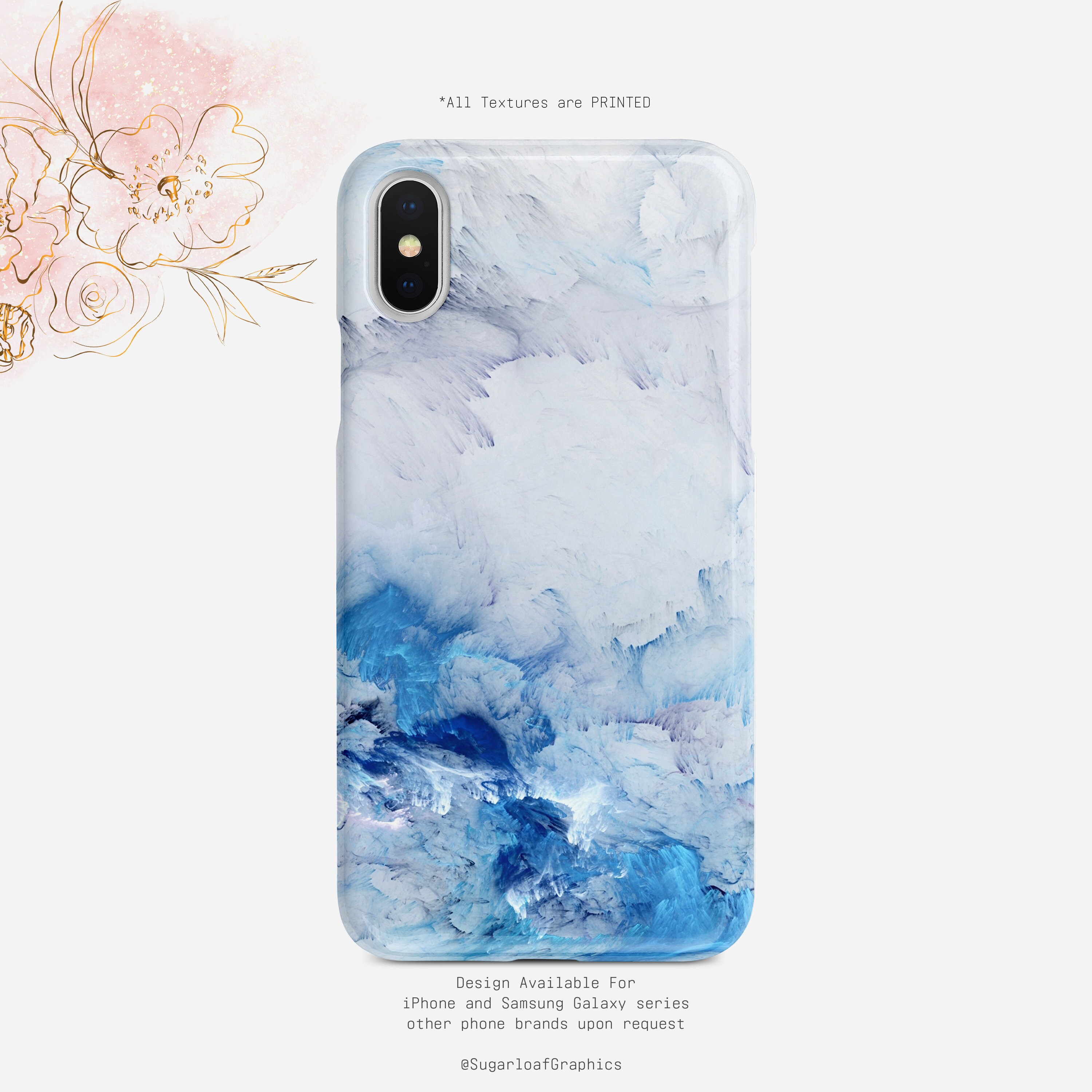 blok bovenstaand verkoopplan Ocean Blue Ombre Watercolor Marble Print Phone Case Iphone - Etsy