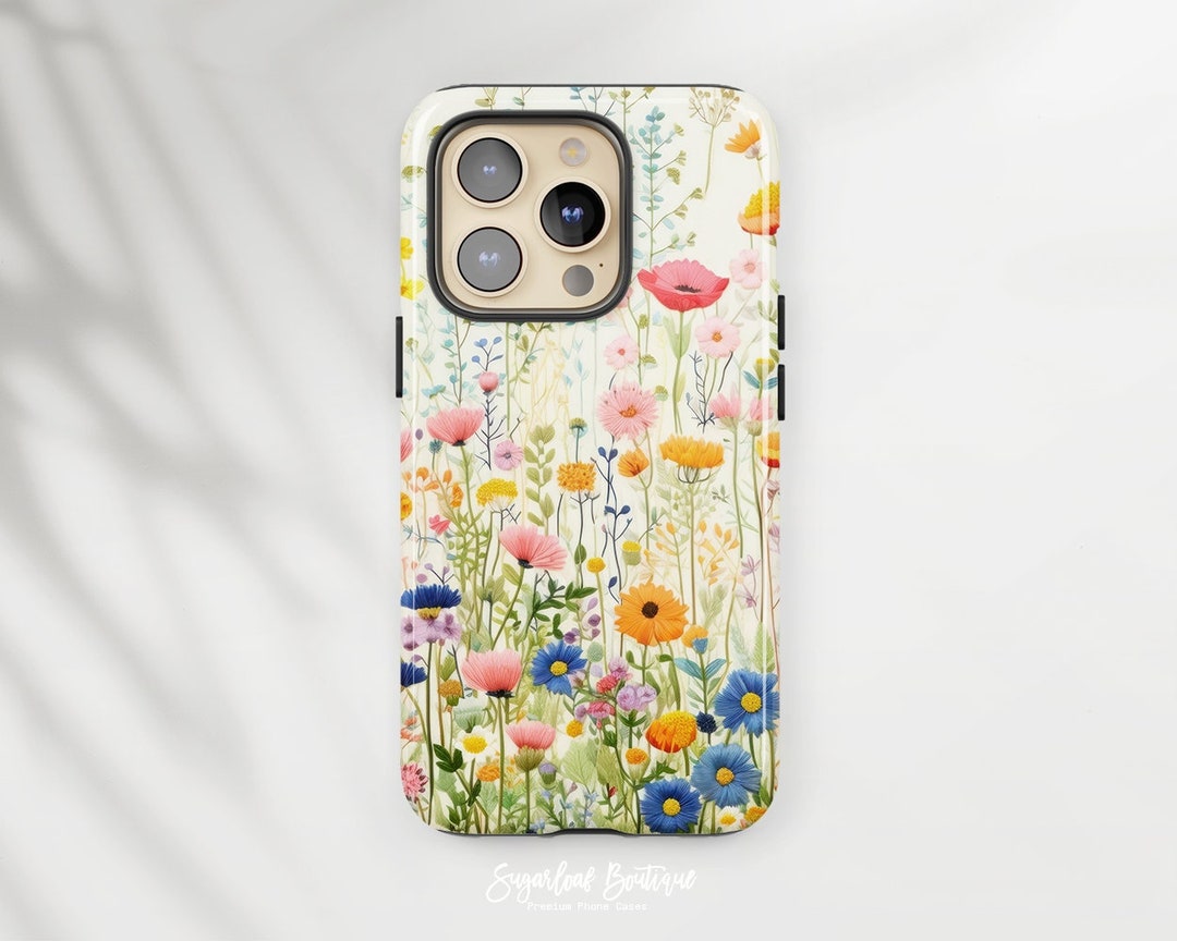 Phone Case Pattern Spring Spring Floral Phone Case: Vibrant Flower Design for iPhone & Samsung - Etsy