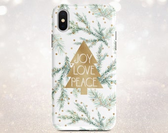 Phone Case: Holiday Joy Love Peace - Slim or Tough Styles