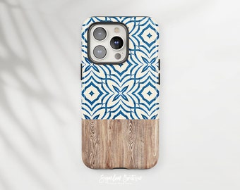 Funda para teléfono con diseño floral: diseño bohemio marroquí (brillante o mate)