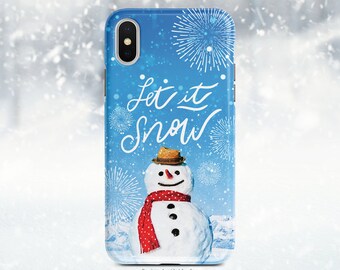 Snowman Phone Case: Festive Winter Art - Slim or Tough Protection