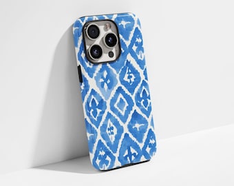 Funda para teléfono: Diseño bohemio tie-dye índigo: modelos delgados o resistentes