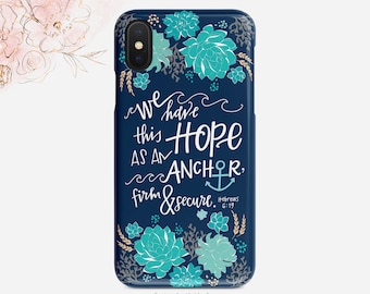 Anchor Bible Verse Phone Case Hebrews 6:19 Design (Multiple Models)