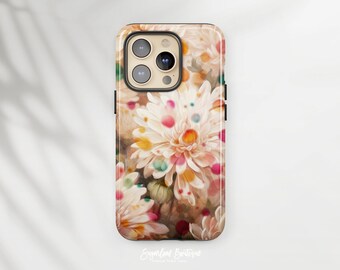 Pink Chrysanthemum Phone Case - Slim Glossy or Tough Matte Finish