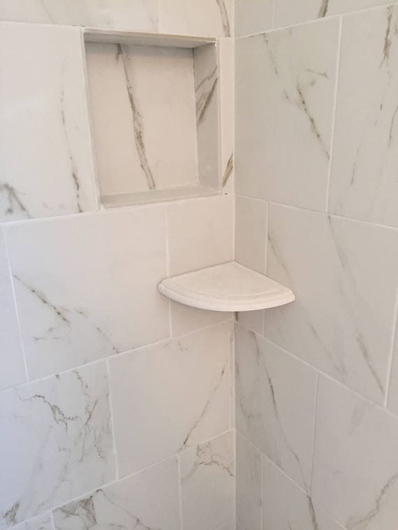 Stylish and Sturdy Shampoo Shelf for Tile Shower from GoShelf