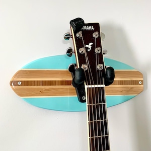 Appendiabiti da parete a forma di tavola da surf per chitarra, regalo per chitarrista