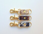Cheveux-sur Leather Keychain • laiton pivotant Snap porte-clés • prêt à expédier