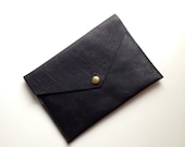 Doublure en cuir dispositif manchon • Buffalo noir enveloppe d'embrayage • rembourré