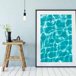 Clear Turquoise Water, Printable Coastal Art, Water Texture, Beach Wall Decor, Ocean Water Print, Beach House Digital Download #002