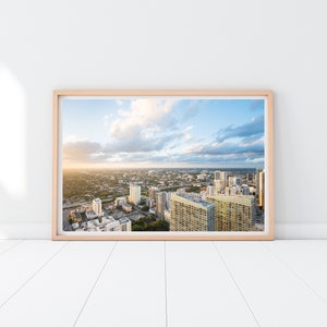 Miami Print Wall Art, Brickell Photography, Downtown Miami Cityscape Art, Skyline Wall Print, Digital Download #009