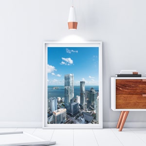 Sunny Miami Print, Brickell Buildings Photography, Downtown Miami Cityscape Art, Skyline Wall Print, Architecture Digital Download #004