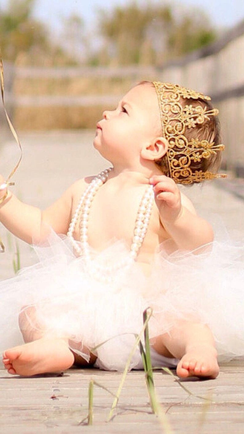 King Queen Gold Princess Crown Quinn Princess Crown Full Size Adult Baby Toddler Tiara Birthday Cake Smash Photo Prop image 5