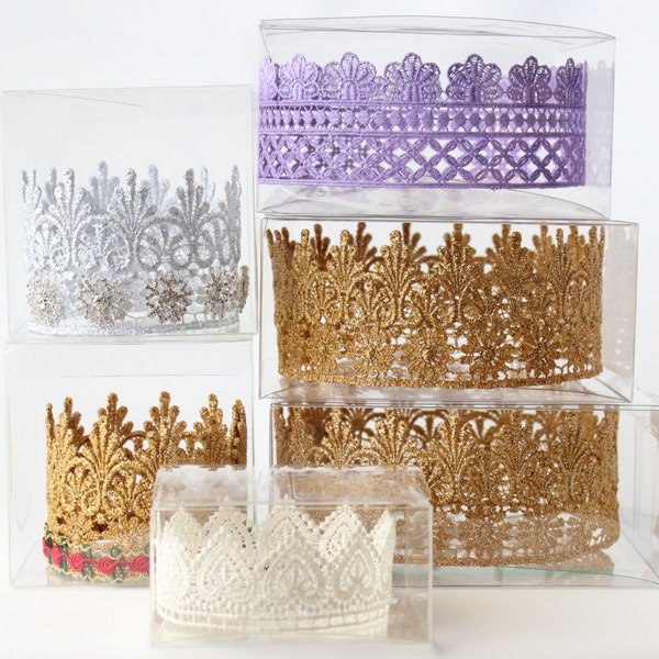 Keepsake Box for Lace Crown - clear - Lace Crown - Keepsake - Keepsafe - Gift box - Storage Box - Dispaly Box - CROWN NOT INCLUDED