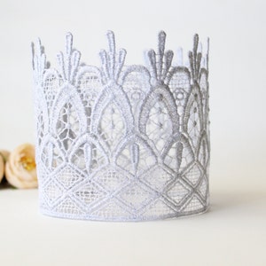 Cake Topper Princess Lace Crown Emma Silver Cake Topper Gold Photography Prop Cake Smash Mini Birthday image 3