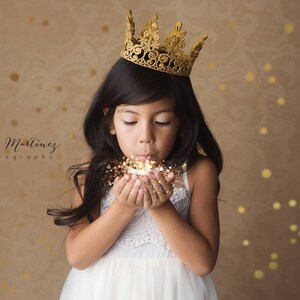 King Queen Gold Princess Crown Quinn Princess Crown Full Size Adult Baby Toddler Tiara Birthday Cake Smash Photo Prop image 3