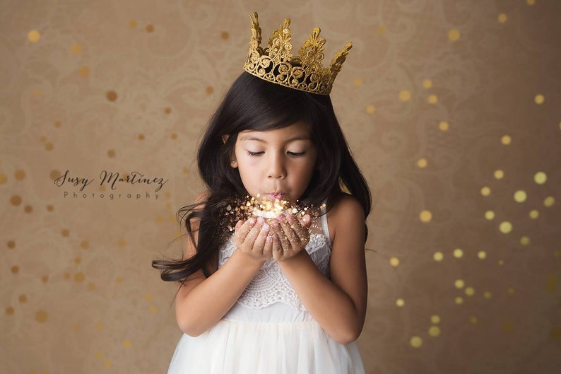 King Queen Gold Princess Crown Quinn Princess Crown Full Size Adult Baby Toddler Tiara Birthday Cake Smash Photo Prop image 3