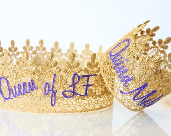 Sparkly Name, Word, Phrase or Number for Birthday Lace Crown - Add On - Lace Crown - Crown NOT Included