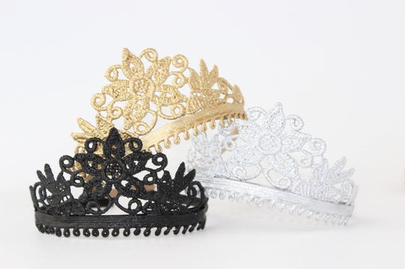 Eva Lace Princess Tiara Crown Headband CHOOSE COLOR Tiara | Etsy