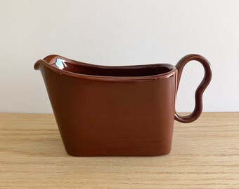 Tiempo Terra Cotta Franciscan - Crema marrón para chocolate caliente, década de 1950