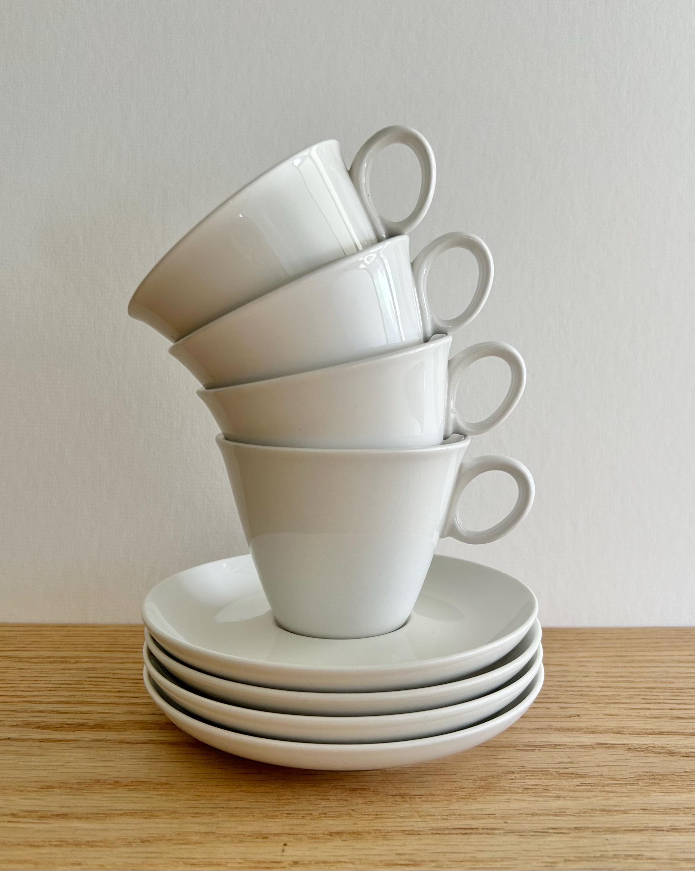 Franciscan Cloud Nine White Cup and Saucer Vintage Set of 4 - Etsy