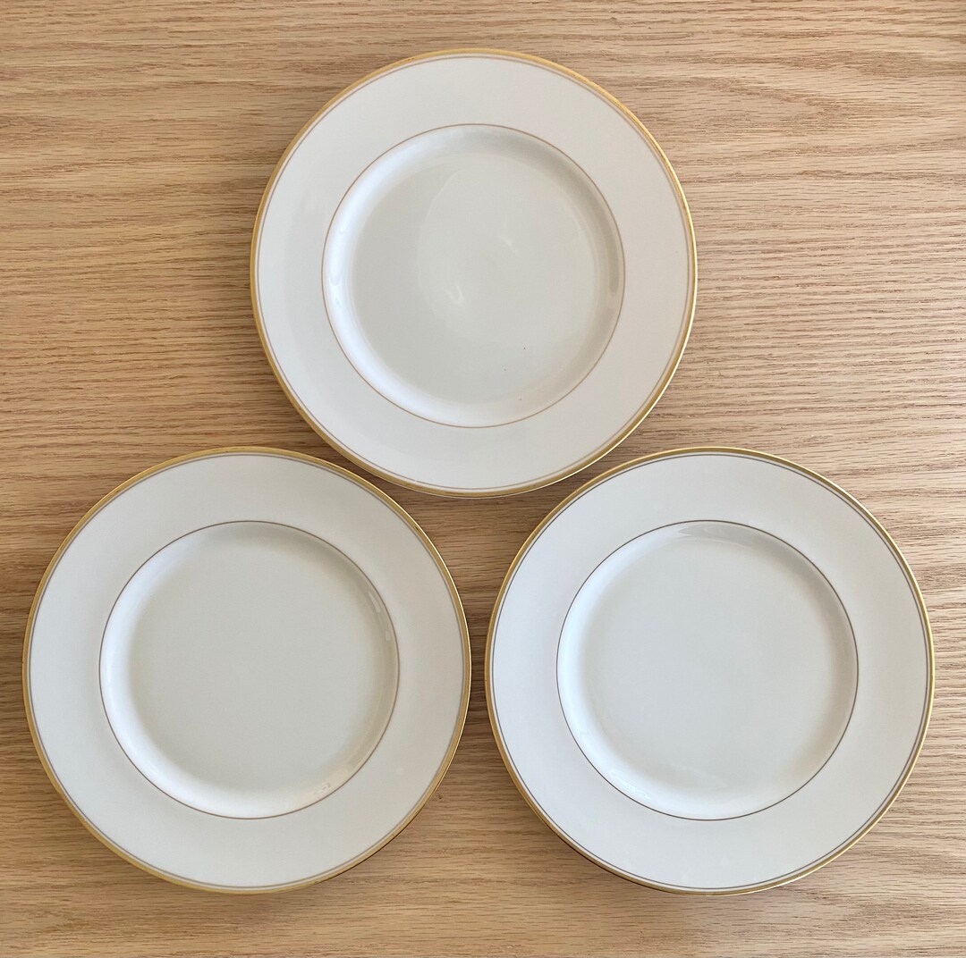 Franciscan Gold Rim Fine China Pattern Salad Plates Set of 3 Made in