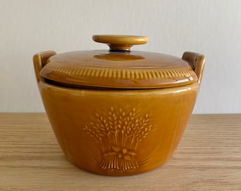 Wheat Golden Brown Harvest Franciscan sugar bowl with lid rare find