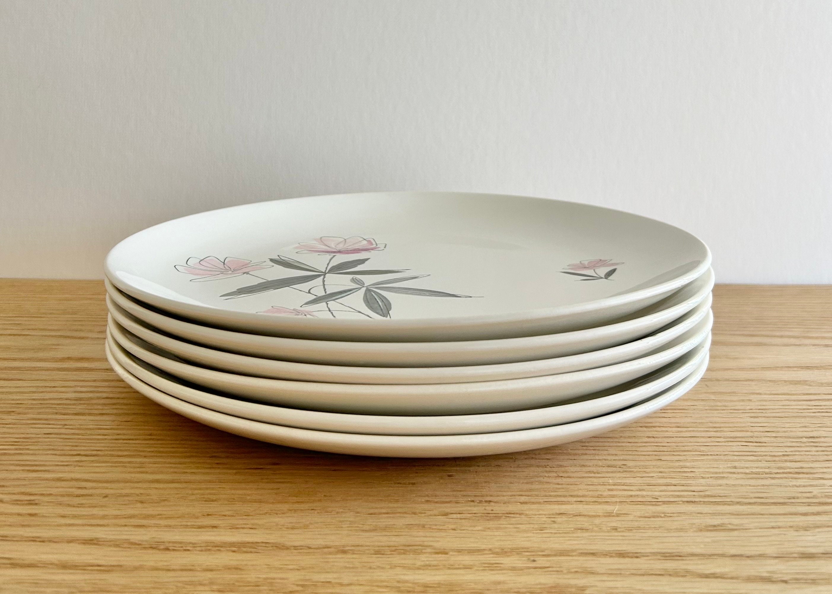 Vanity Fair Dinner Plates Made by Paden City Pottery Set of 6 Rare