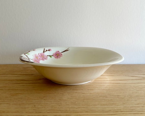 Poppytrail Peach Blossom by Metlox Serving Set Platter and Bowl