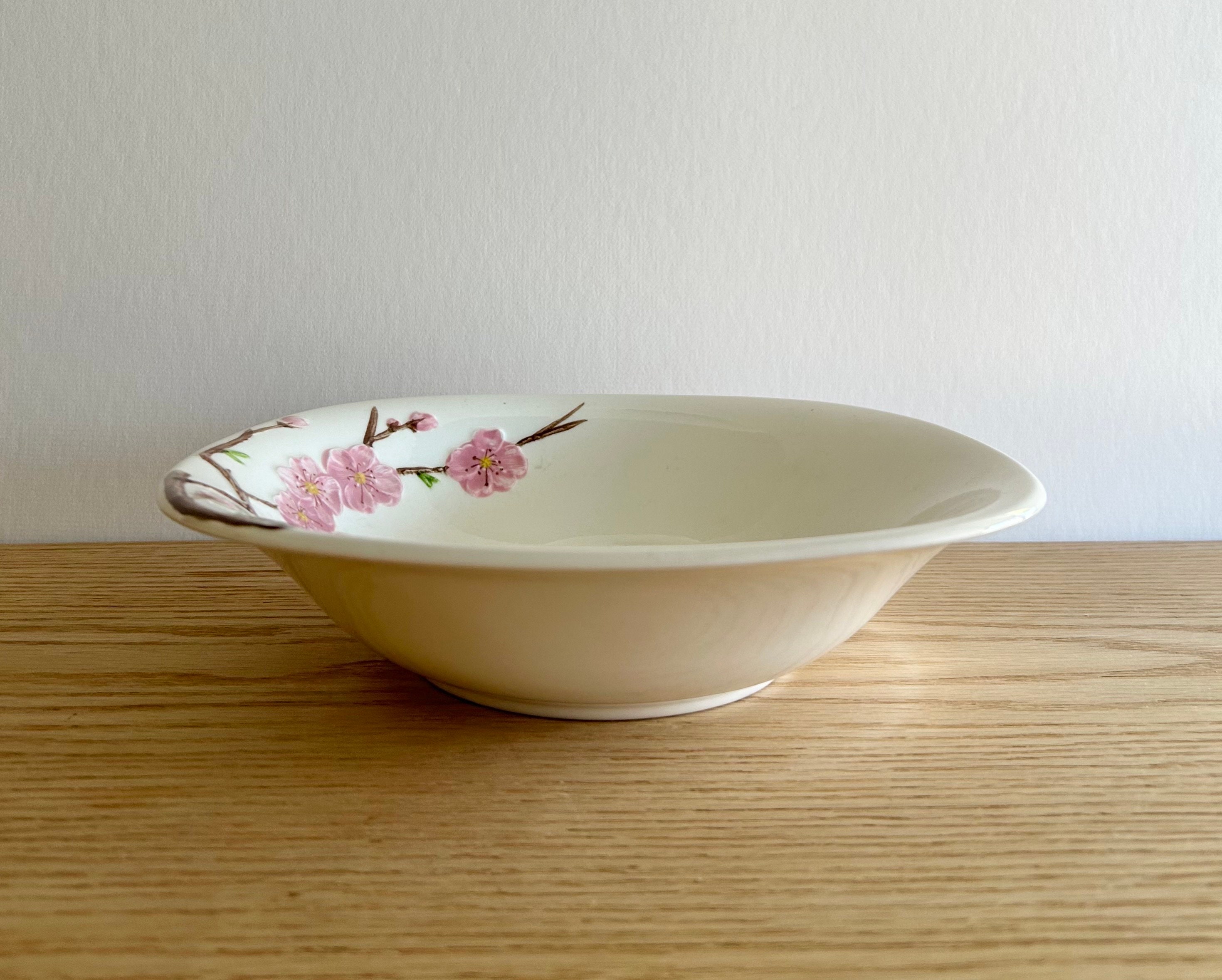 Poppytrail Peach Blossom by Metlox Serving Set Platter and Bowl
