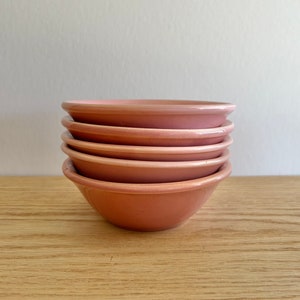 Bauer Los Angeles pottery La Linda Pink fruit bowls set of 5