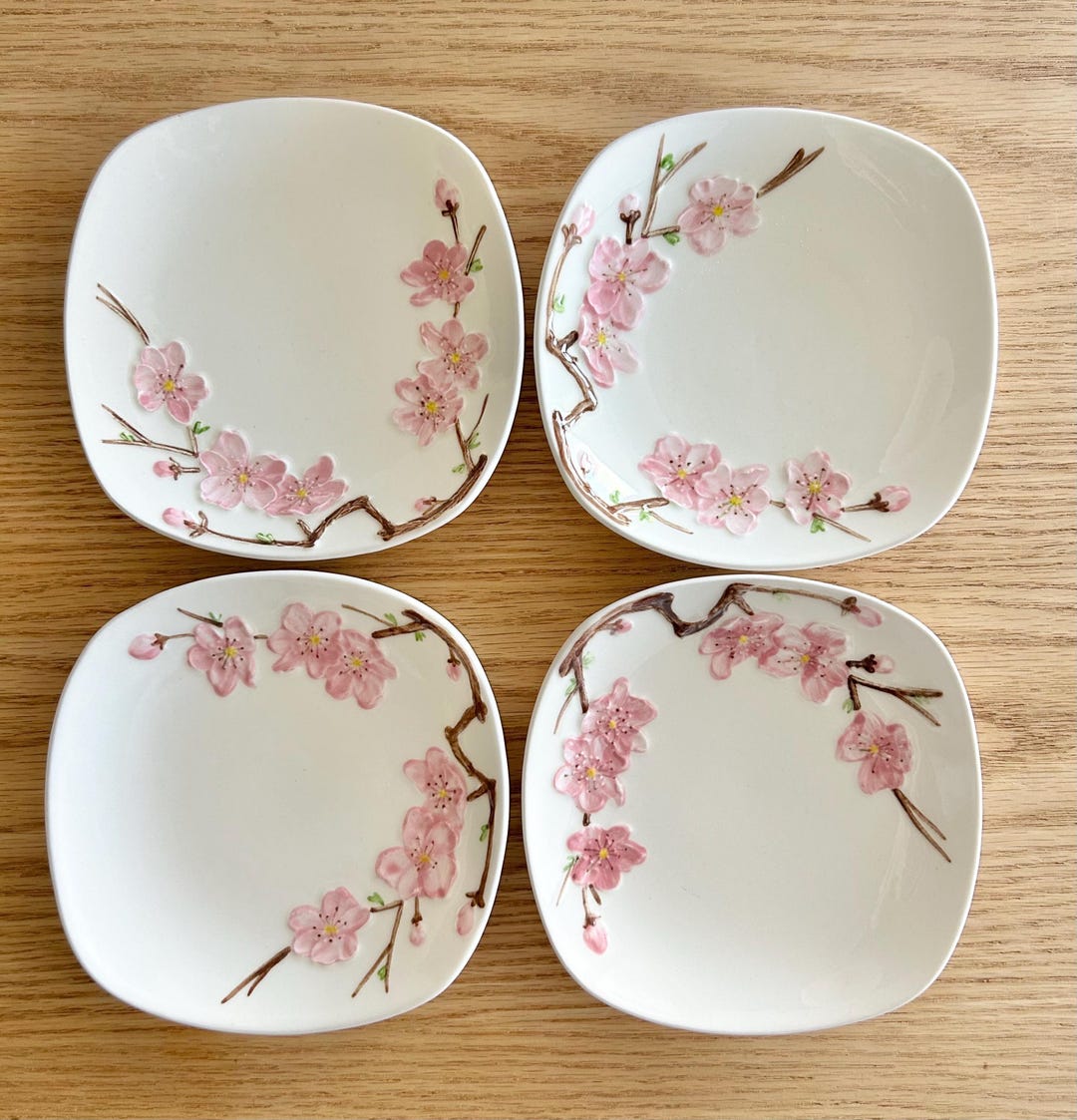 poppy trail peach blossom お皿 プレート オーバル Poppytrail Peach Blossom by Metlox Bread Plates Set of 4 Made in