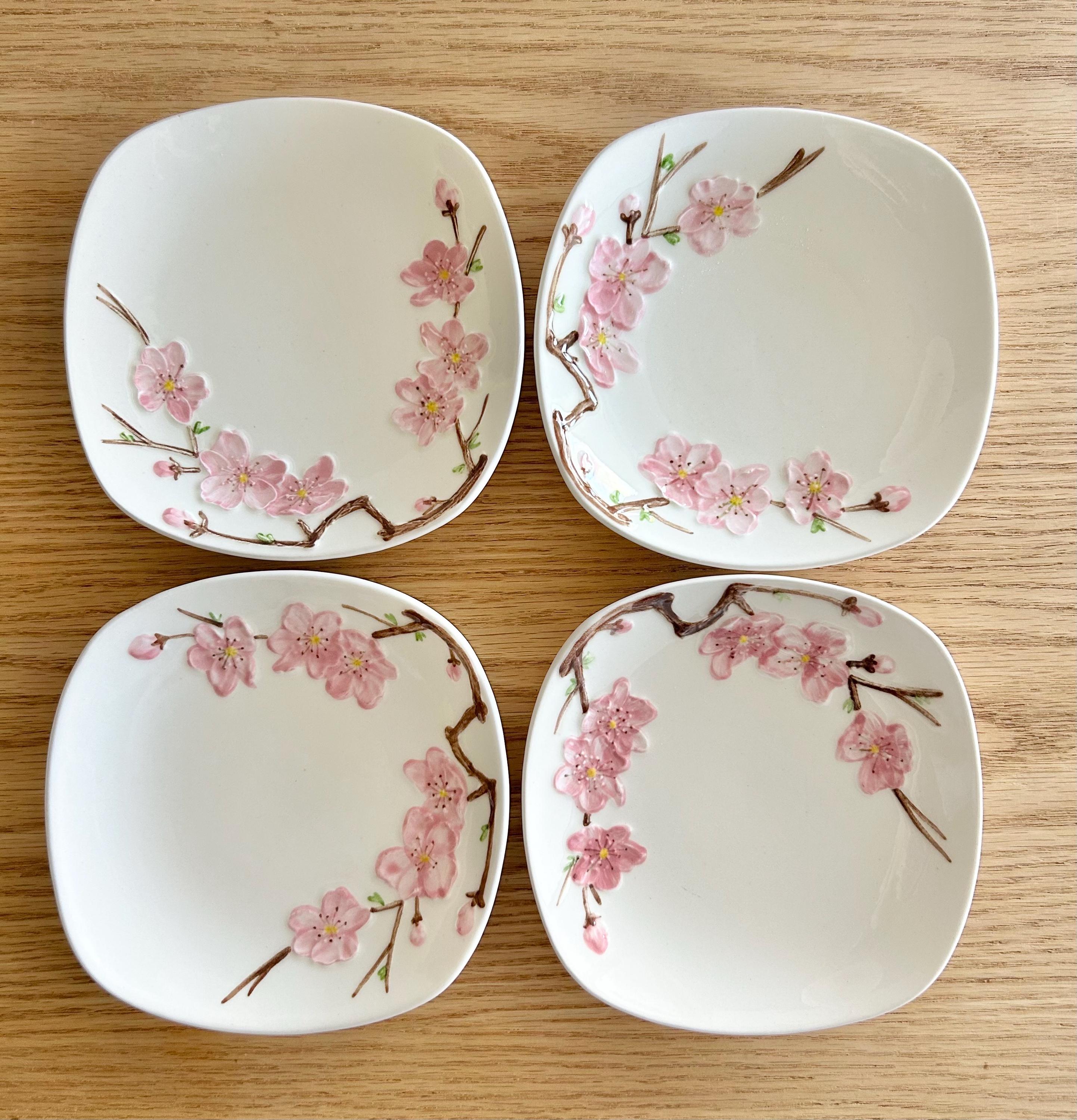 poppy trail peach blossom お皿 プレート オーバル Poppytrail Peach Blossom by Metlox Bread Plates Set of 4 Made in