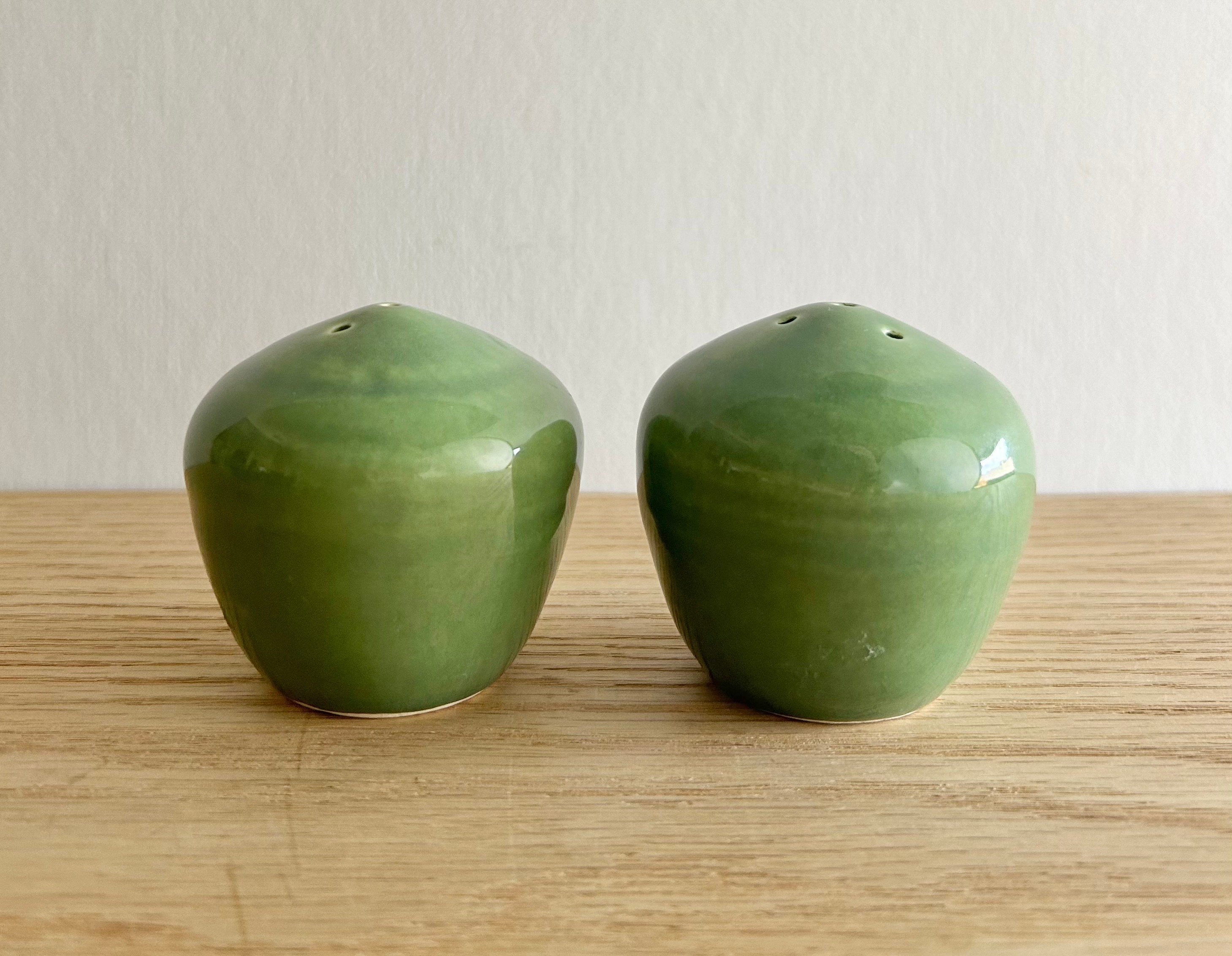 Bauer Los Angeles pottery Green salt and pepper shaker set