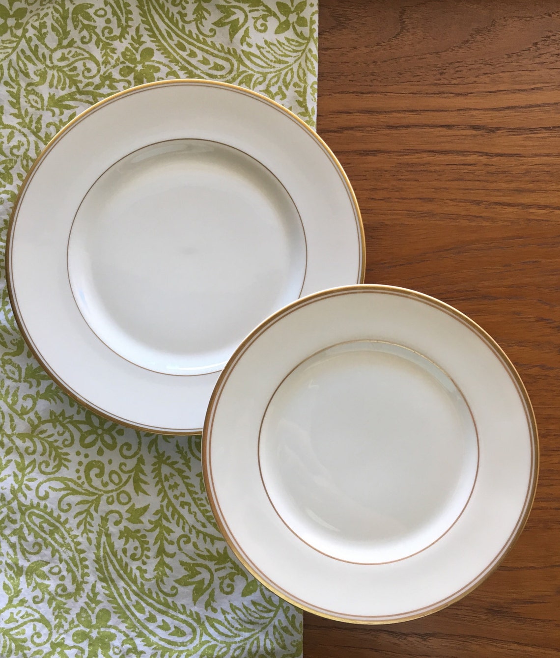 1950s Franciscan Gold Rim Fine China Pattern Salad Plates Set Etsy