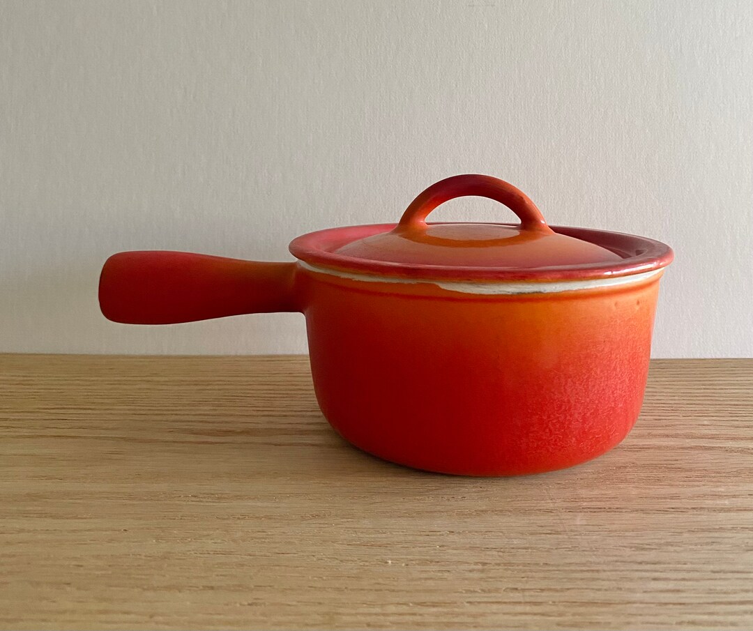 Flame Red Descoware Cast Iron Pot Made in Belgium Size 14 Etsy