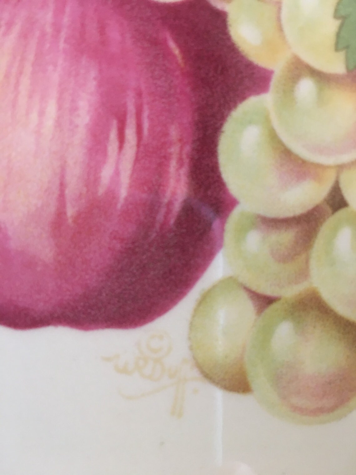 Vintage Fruit Plates Gold Trim Fondeville New Yorkapples Etsy