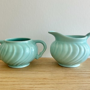 Coronado Franciscan Aqua Matte Zuckerdose und Milchkännchen Set