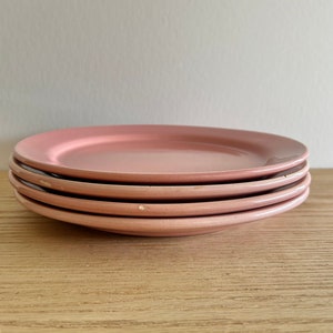Bauer Los Angeles pottery La Linda Pink dinner plates set of 4