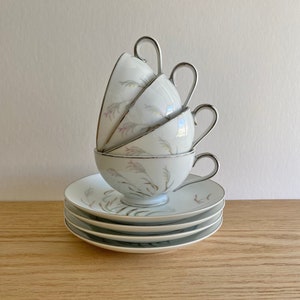 Autumn Breeze Norcrest Fine China 4 cup and saucer sets