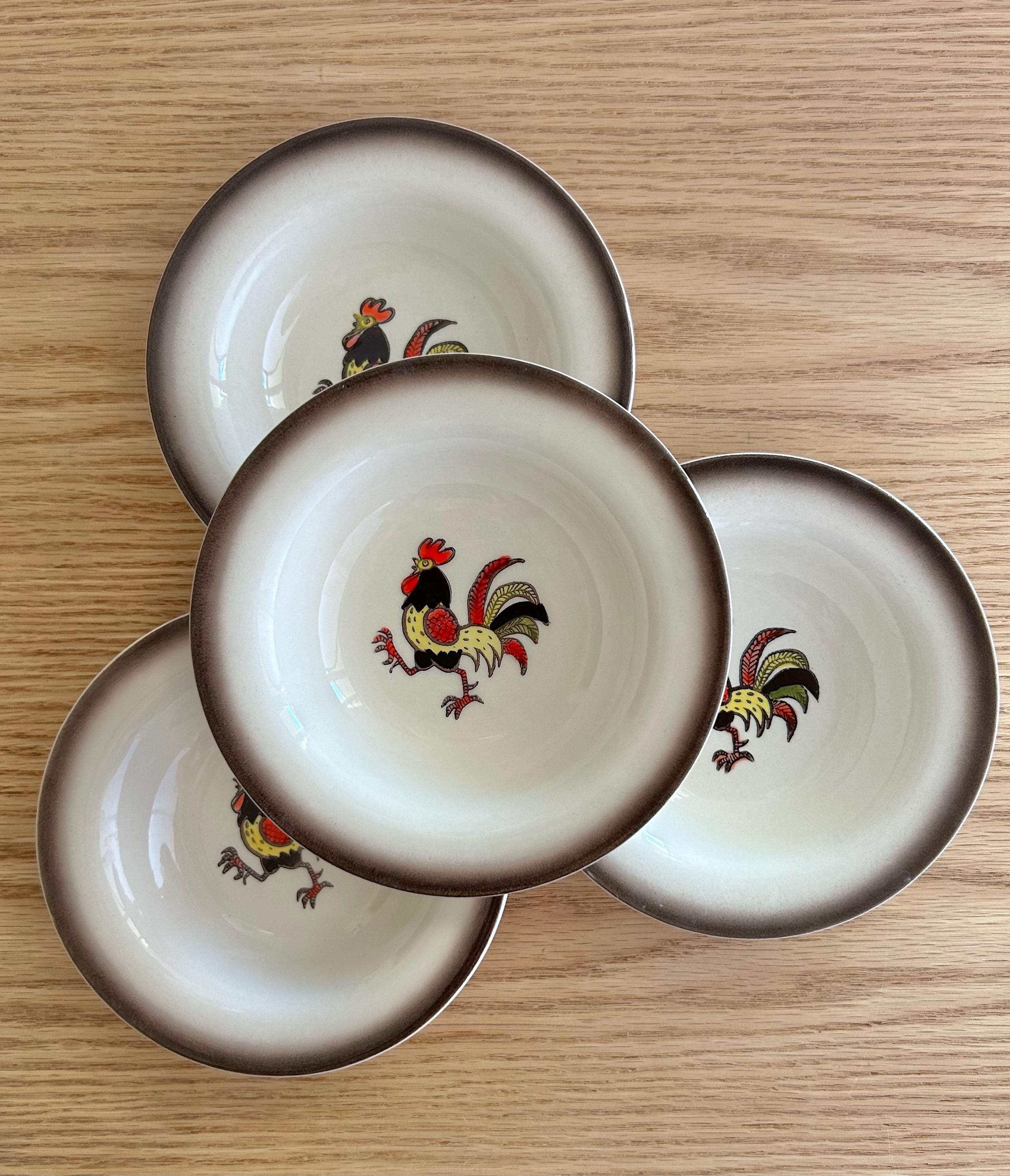 Poppytrail Red Rooster Fruit Bowls by Metlox 1955-1979 Made in