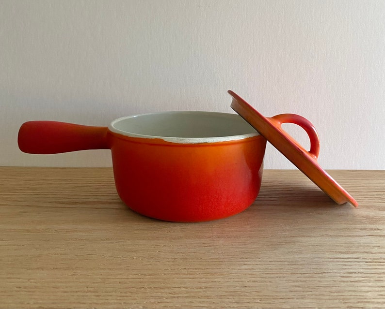 Flame Red Descoware Cast Iron Pot Made in Belgium Size 14 Etsy
