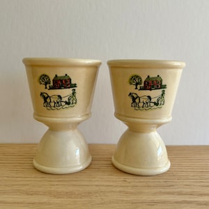 Poppytrail California Homestead Provincial egg cups set of 2 by Metlox 1950-1982 made in California