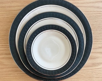 Midnight Mist Franciscan fine china replacement dinner, salad and bread plates sold individually