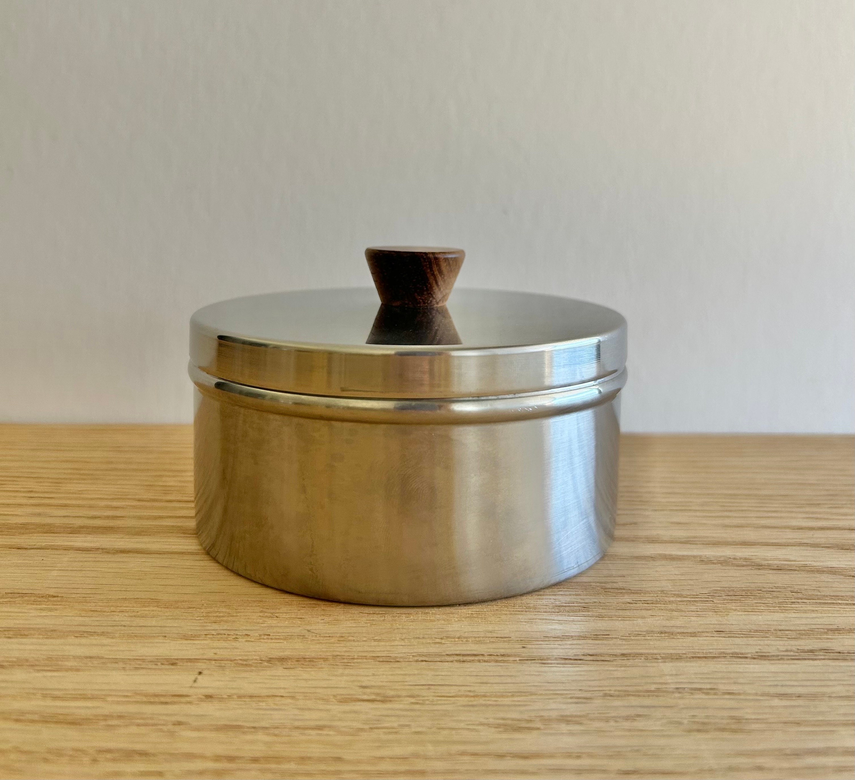 Stainless Danish Wood by Mid Container - Modern With Sweden Steel Handle Lid Lundtofte Century Etsy