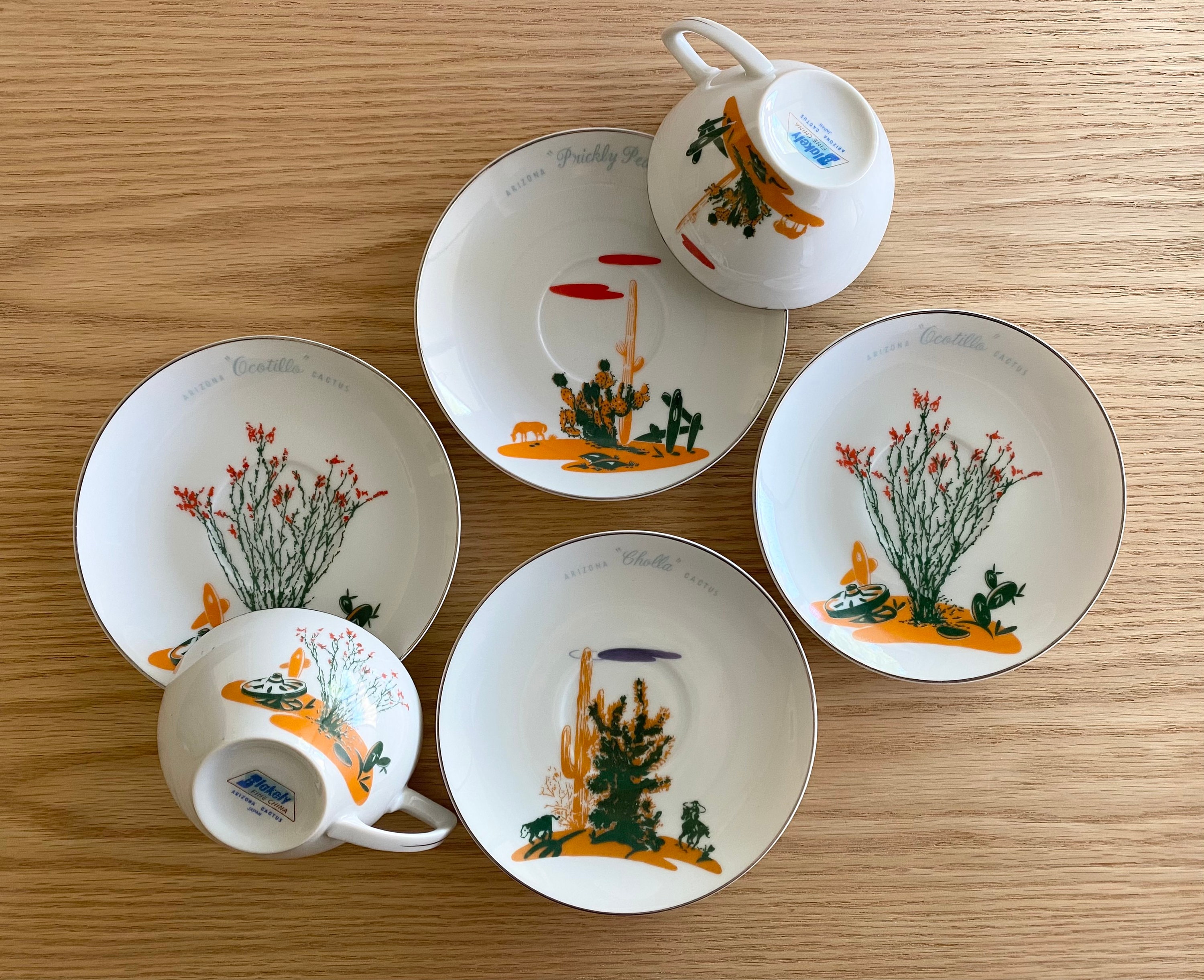 Blakely Arizona Cactus Cup and Saucer Sets and Replacement Etsy